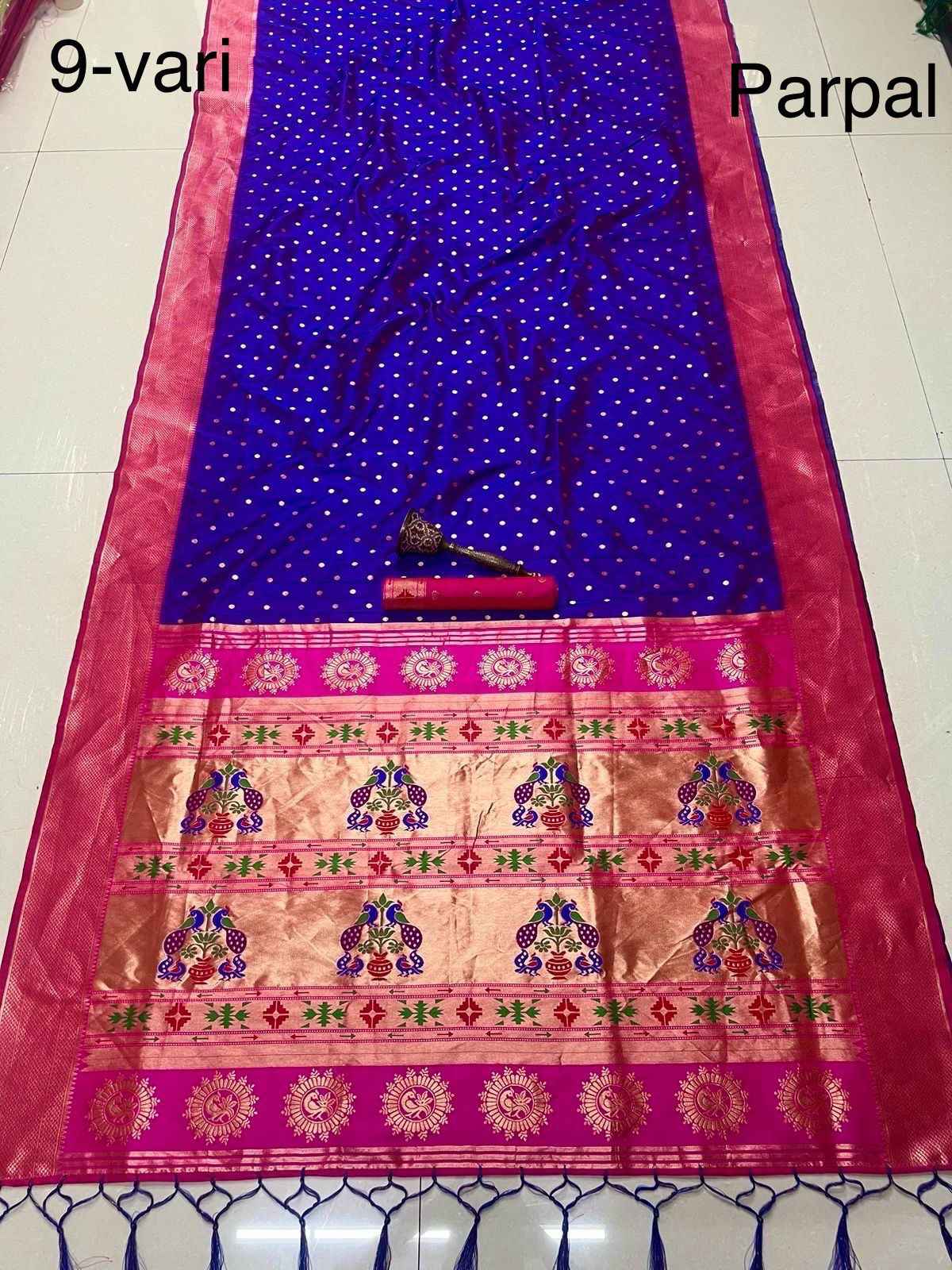 9 YARD PURE SOFT KANCHIVRAM PETHANI SILK PURE ZARI DESIGN SAREE AT WHOLESALE PRICE