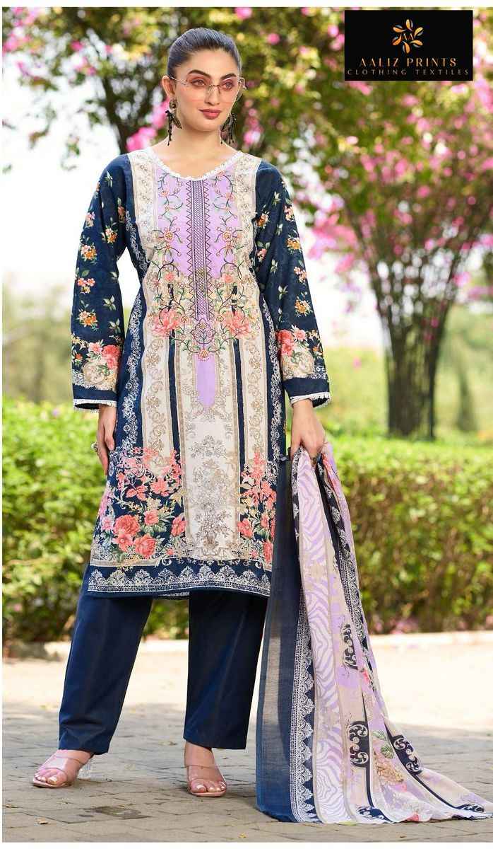AALIZ AALIYA VOL 6 COTTON‎‎ DIGITAL‎‎‎ PRINT‎‎‎‎‎ED EMBROIDERY COLLECTION DRESS MATERIAL AT WHOLESALE PRICE