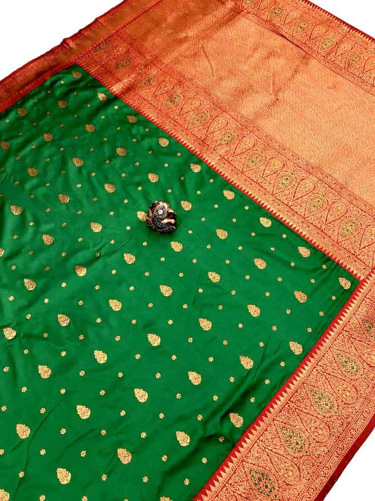 BANARASI SOFT SILK JEQUARD BORDER WITH MEENA DESIGN SAREE AT WHOLESALE PRICE