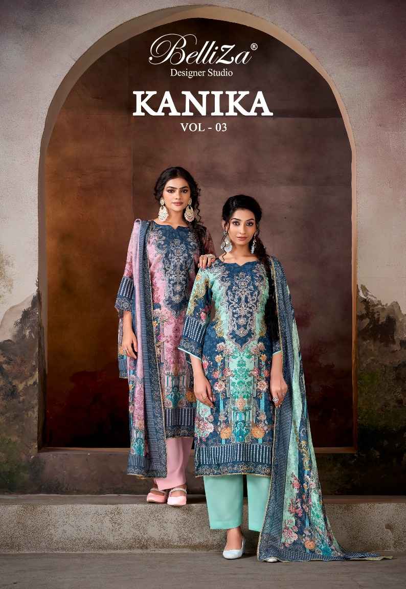 BELLIZA KANIKA VOL 3 PURE VISCOSE MUSLIN DIGITAL PRINTED DRESS MATERIAL AT WHOLESALE PRICE