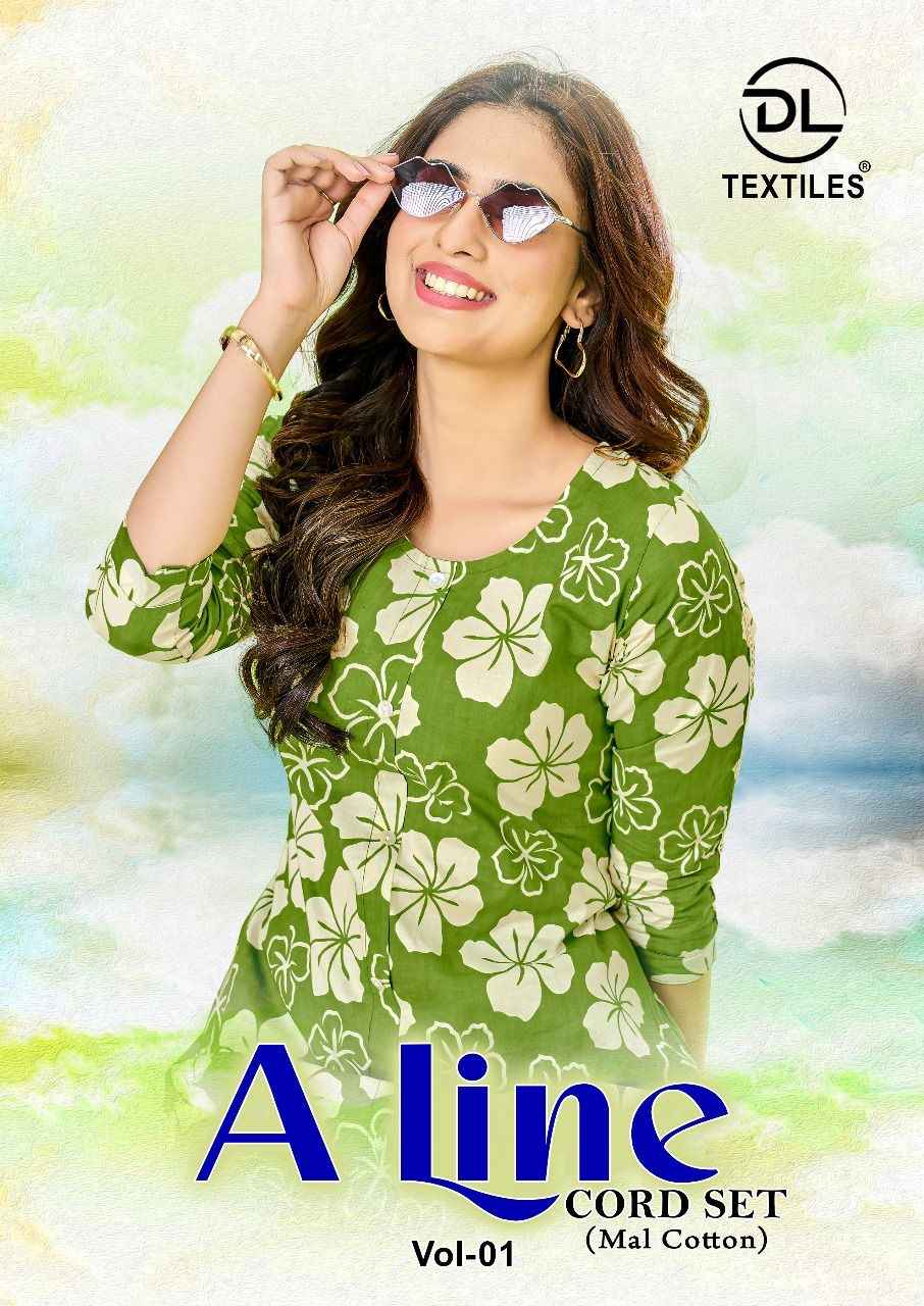 DL A-LINE VOL-1 HEAVY MAL COTTON PRINTED KURTI WITH PLAZZO AT WHOLESALE PRICE