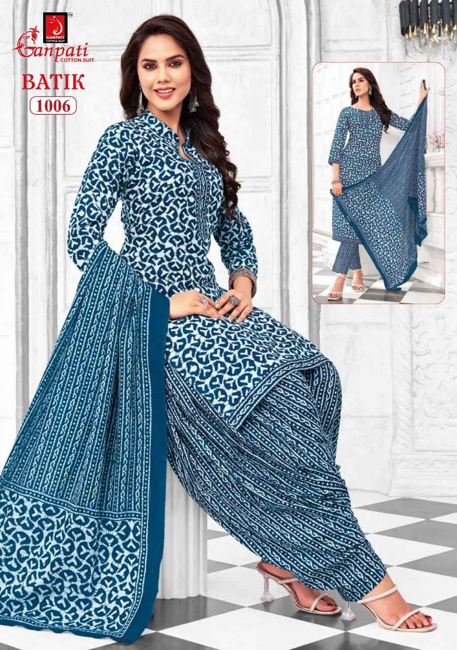 GANPATI BATIK VOL-10 HEAVY LAWN COTTON PRINTED DRESS MATERIAL AT WHOLESALE PRICE