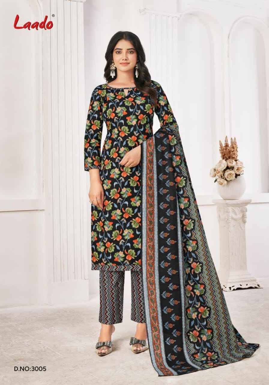 LAADO PRINCESS VOL-03 PURE COTTON PRINTED  DRESS MATERIAL AT WHOLESALE PRICE