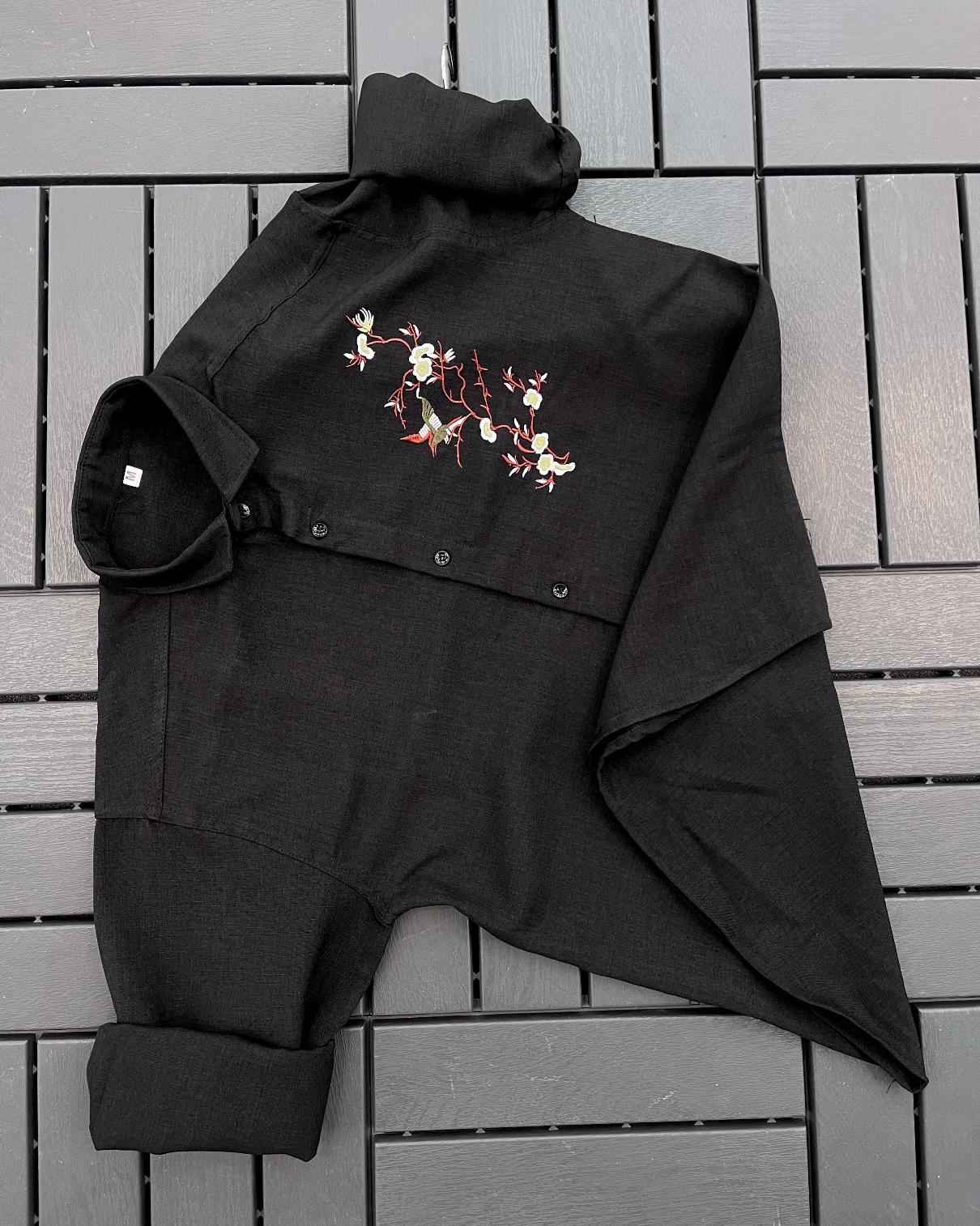 LINEN EMBROIDERY WORK MENS SHIRT AT WHOLESALE PRICE