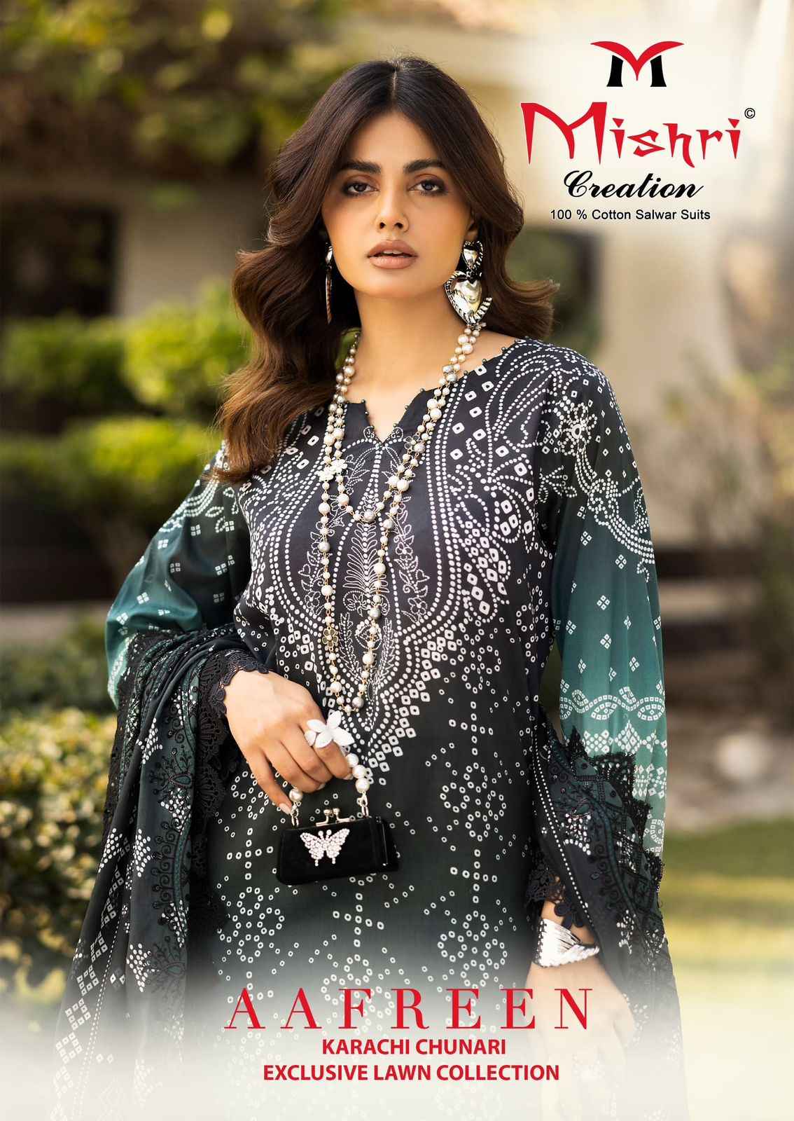 MISHRI AAFREEN HEAVY  PURE LAWN COTTON DRESS MATERIAL AT WHOLESALE PRICE