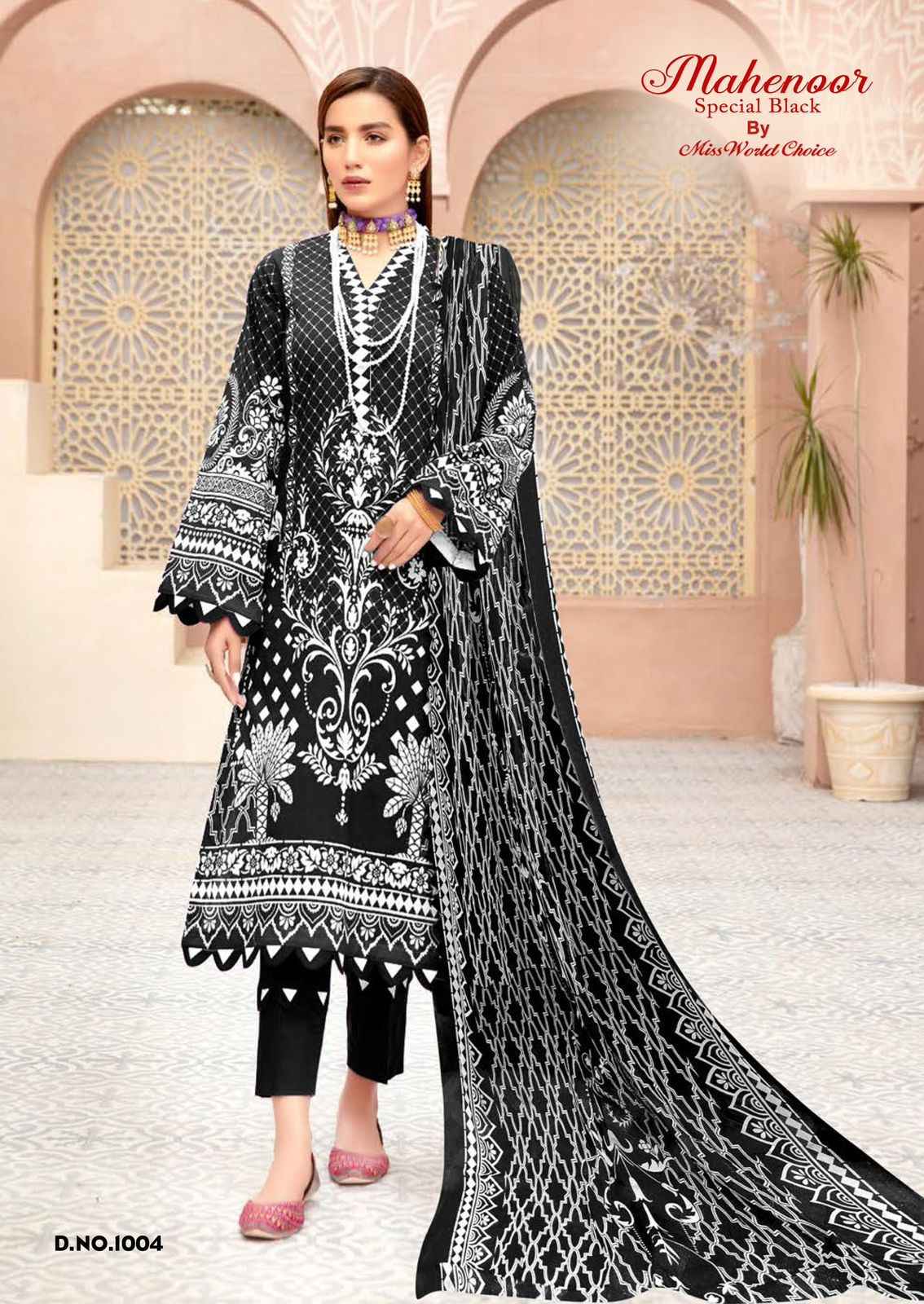 MISS WORLD MEHNOOR VOL-01 KARACHI DRESS MATERIAL AT WHOLESALE PRICE