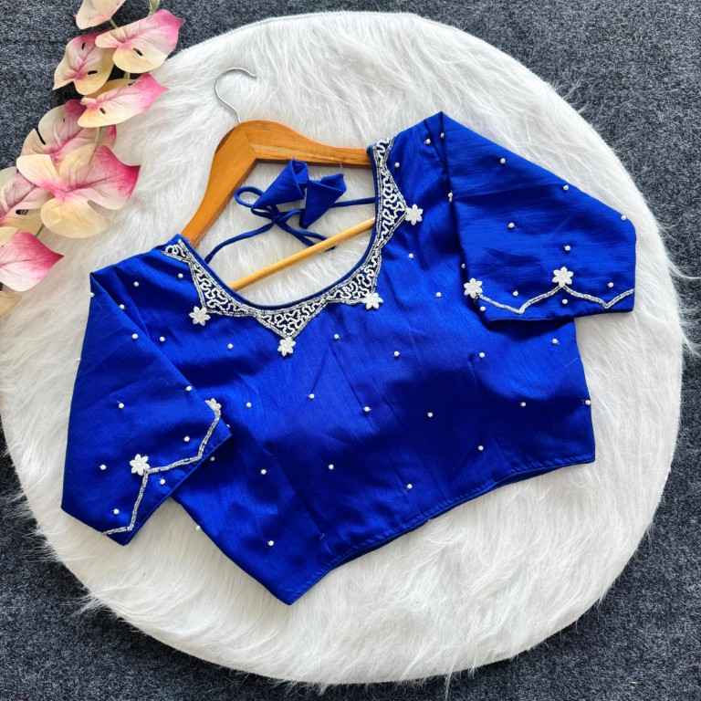 PISTA SILK ALL OVER HANDWORK BLOUSE AT WHOLESALE PRICE