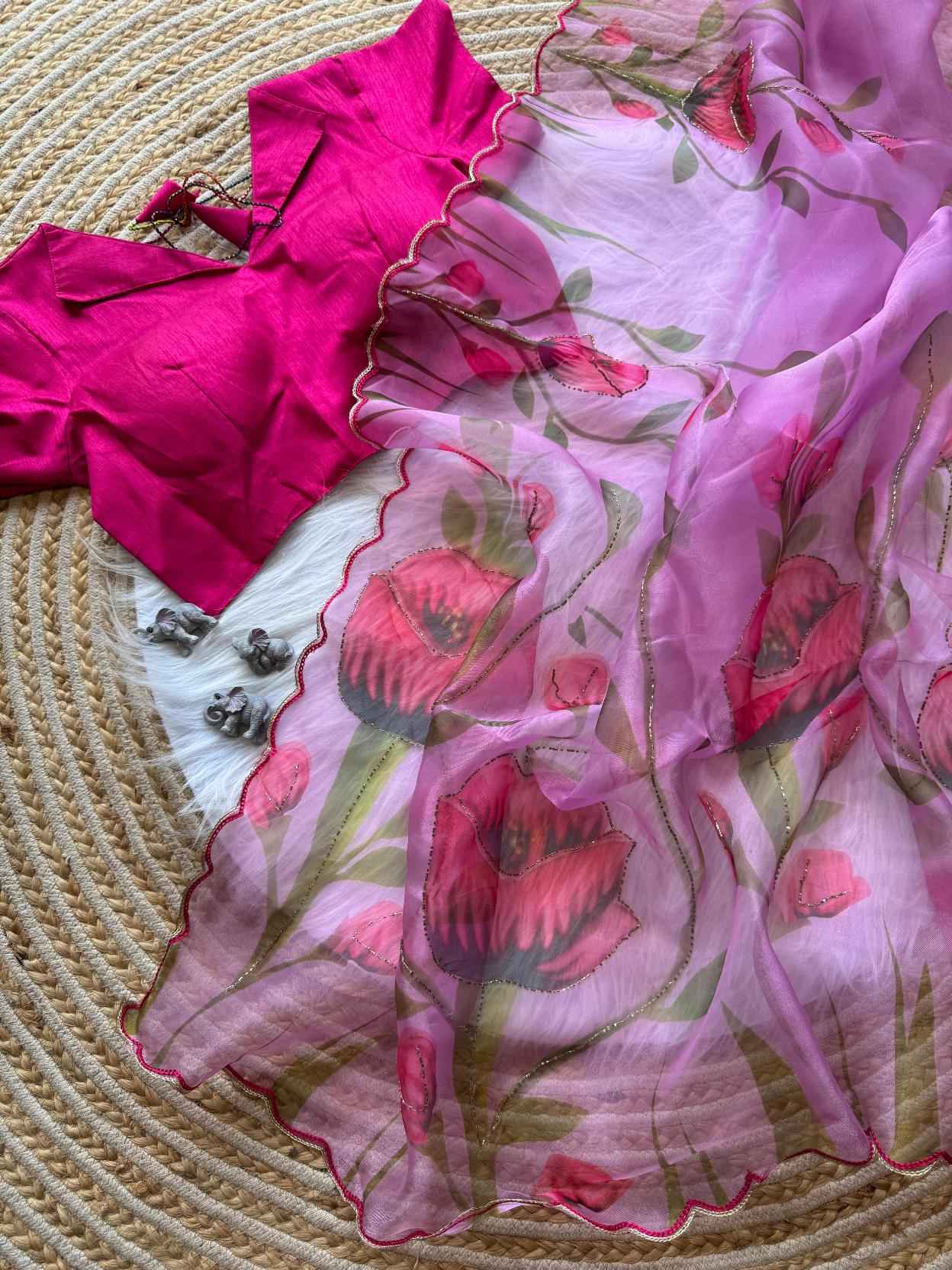 PREMIUM ORGANZA SEQUENCE AND MULTI HANDWORK AT WHOLESALE PRICE