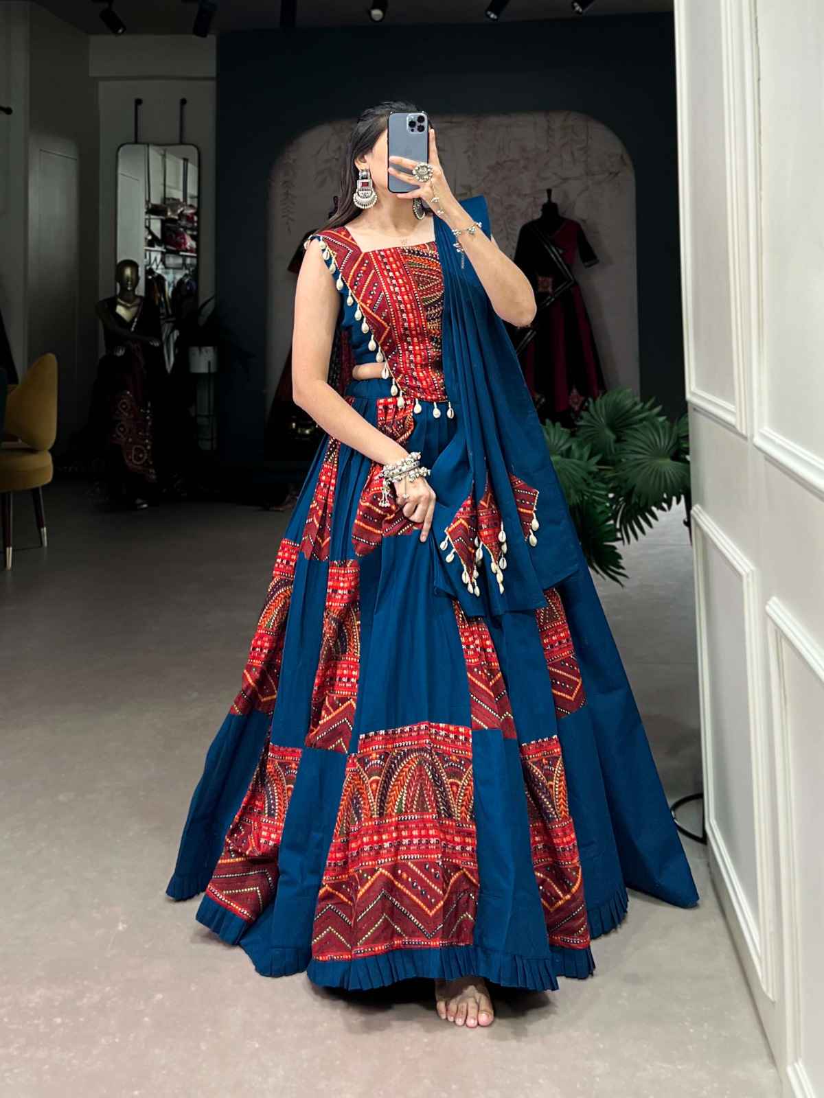 PURE COTTON LAIN AND PRINTED WITH FOIL WORK LEHENGA CHOLI AT WHOLESALE PRICE