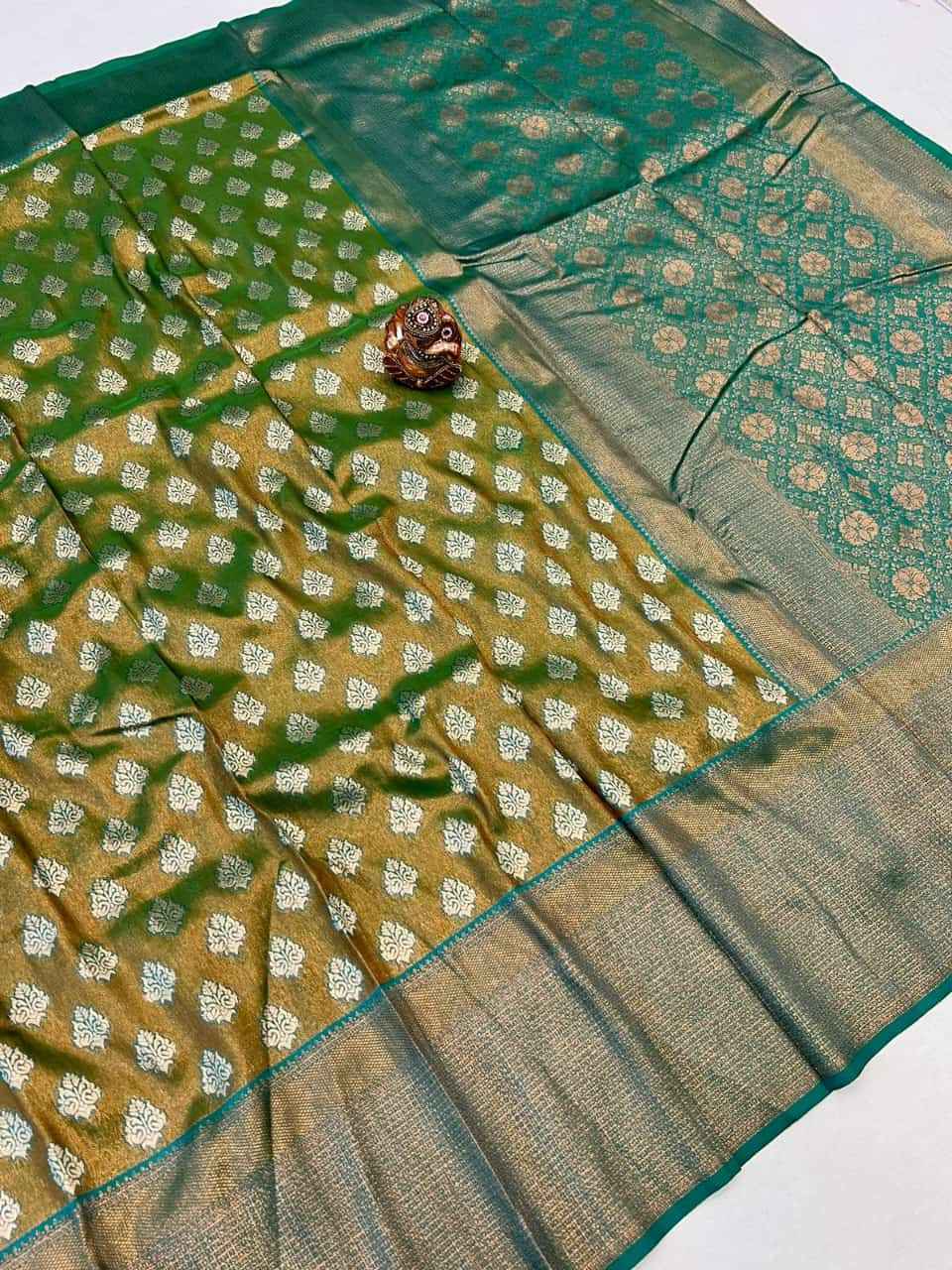 PURE DHARMAVARAM SILK COPPER & GOLD JARI SAREE AT WHOLESALE PRICE