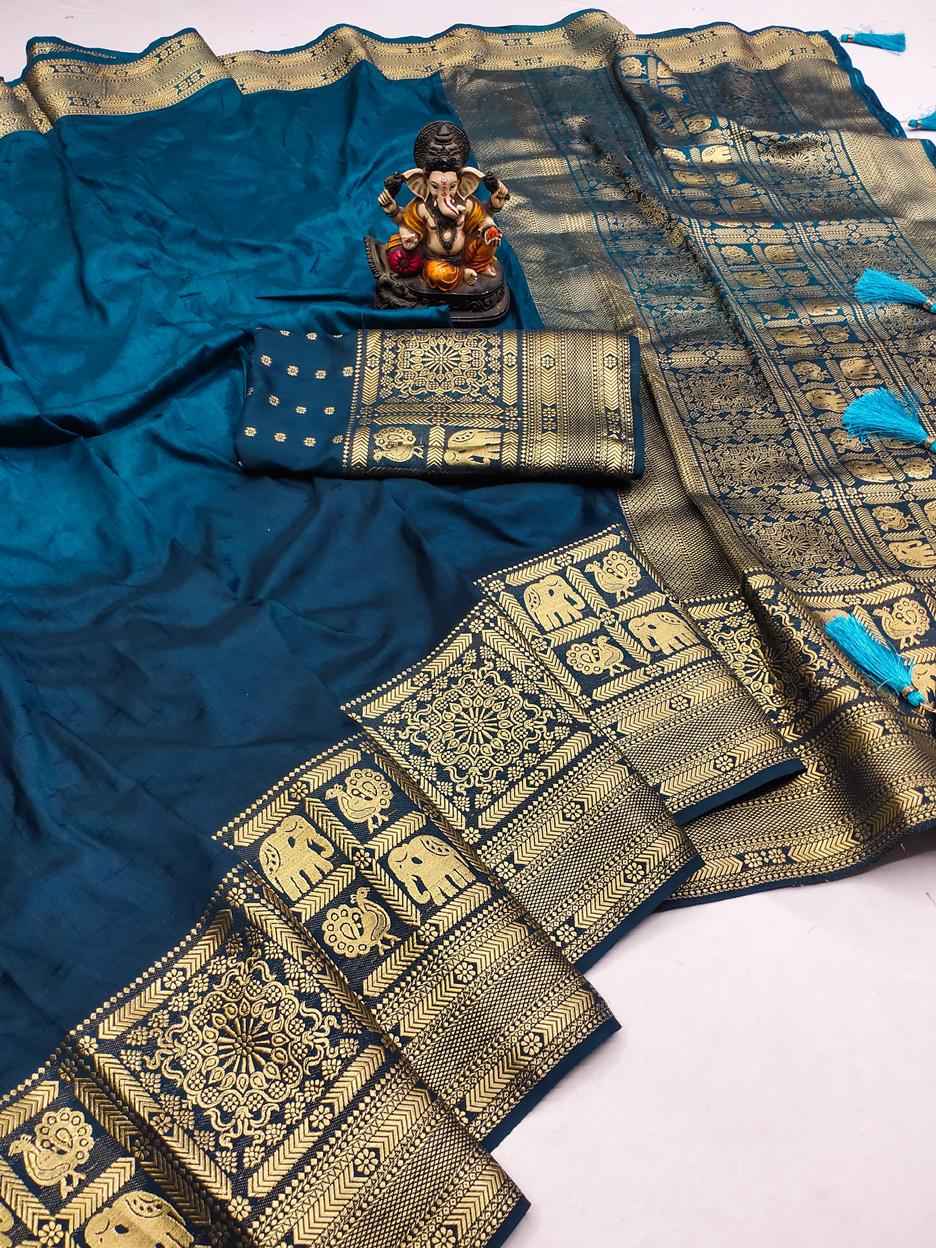 PURE GALA DOLA SILK WITH ZARI WEAVING SAREE AT WHOLESALE PRICE