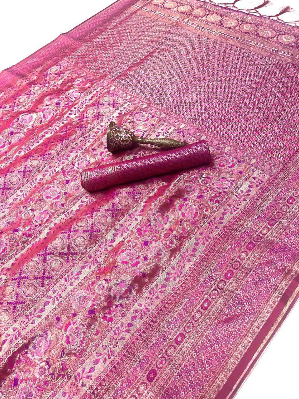 PURE HEAVY SOFT BANARASI SILK WITH GOLD ZARI SAREE AT WHOLESALE PRICE
