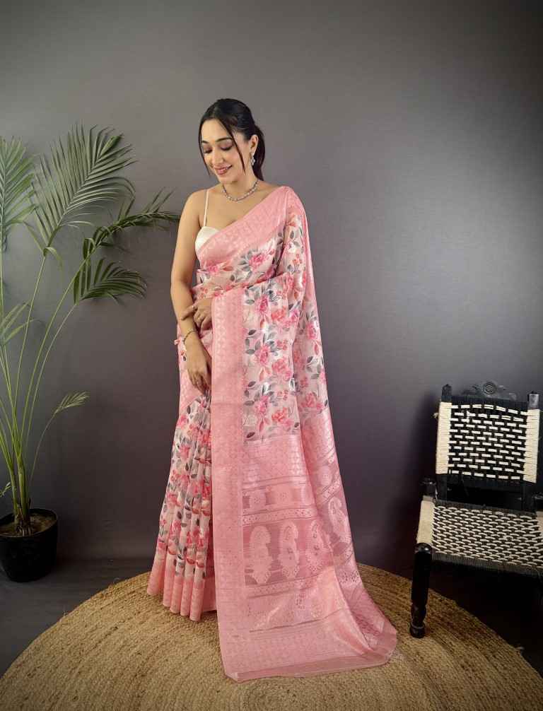 PURE MULBERRY SILK WITH JACARD WEAVING DESIGN SAREE AT WHOLESALE PRICE