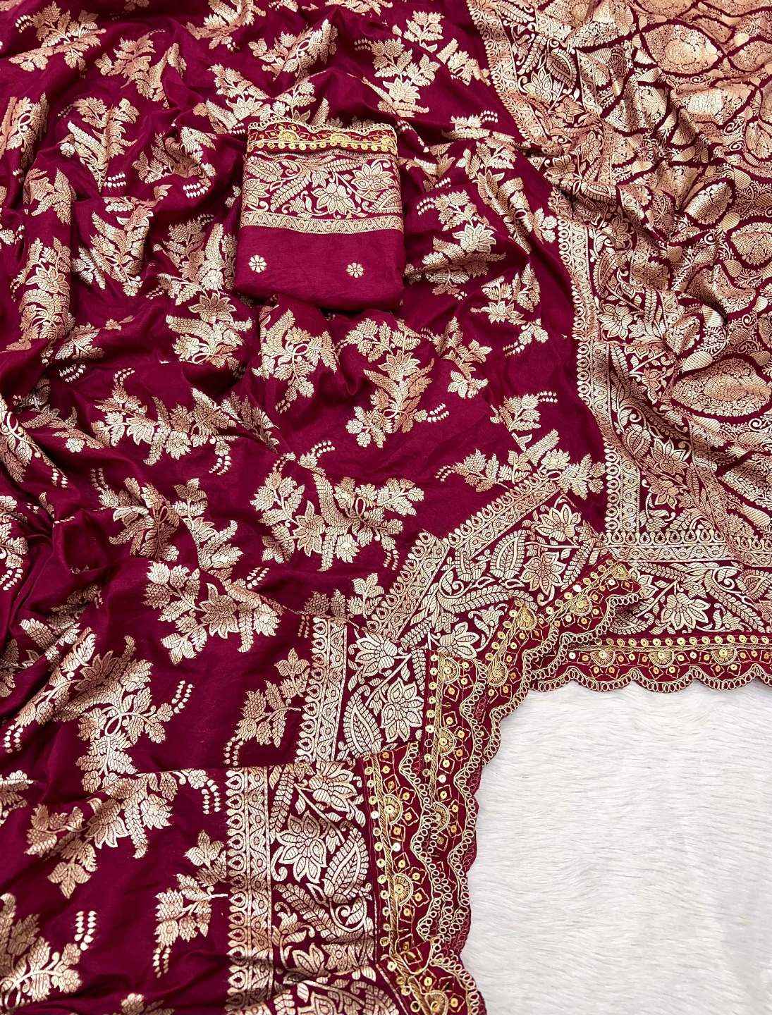 SABYASACHI DESIGNER PURE KHADI DOLA COTTON SAREE AT WHOLESALE PRICE