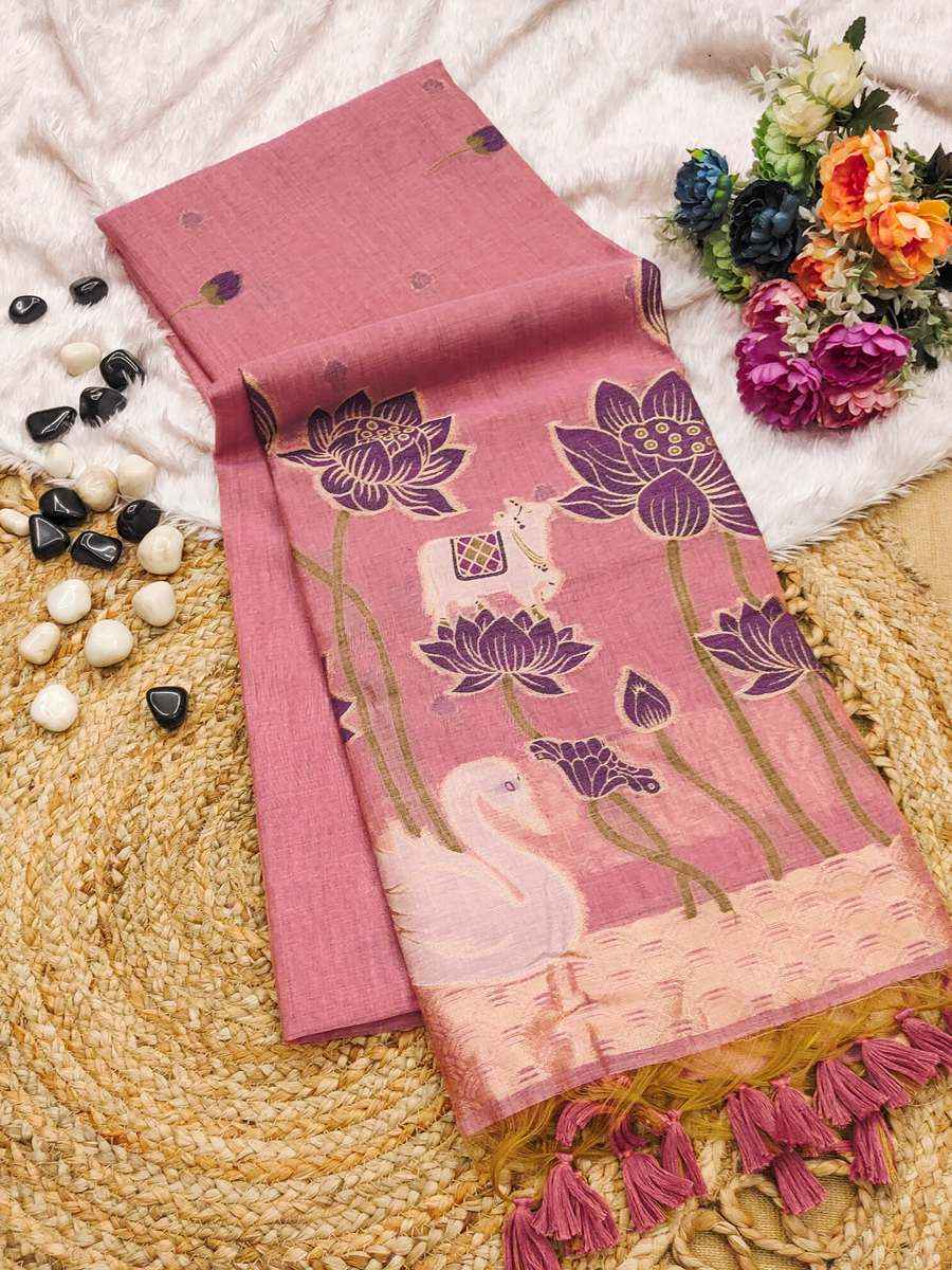 SOFT MUGA COTTON RESHAM WEAVING PICHWAI PALLU SAREE AT WHOLESALE PRICE