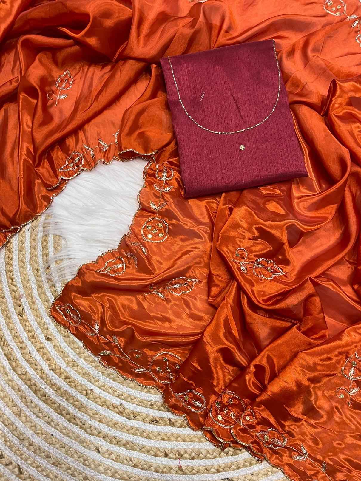 SOFT SHINE ZARDOZI HANDWORK WITH BUTTI WORK SAREE AT WHOLESALE PRICE