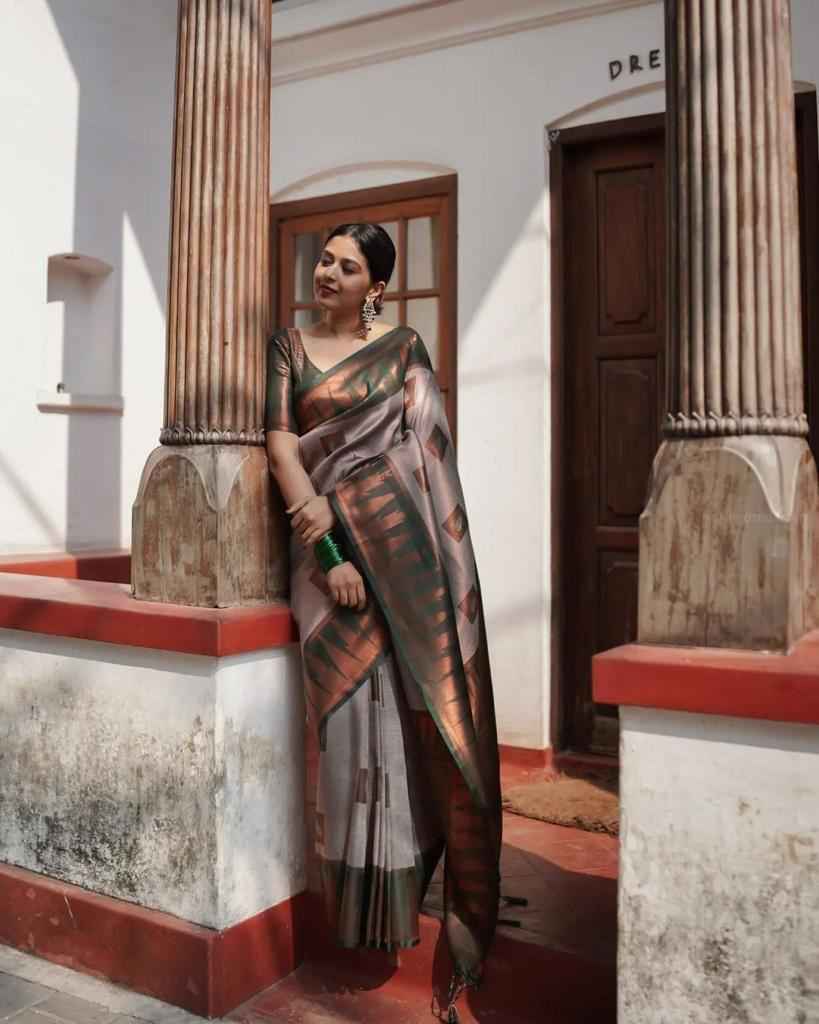SOFT SILK JACQUARD BORDER WORK WITH RICH PALLU SAREE AT WHOLESALE PRICE