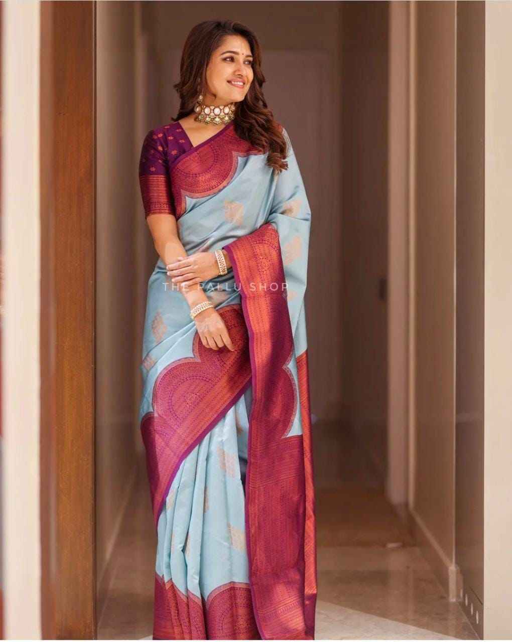 SOFT SILK JACQUARD WORK WITH RICH PALLU SAREE CODE 133 AT WHOLESALE PRICE