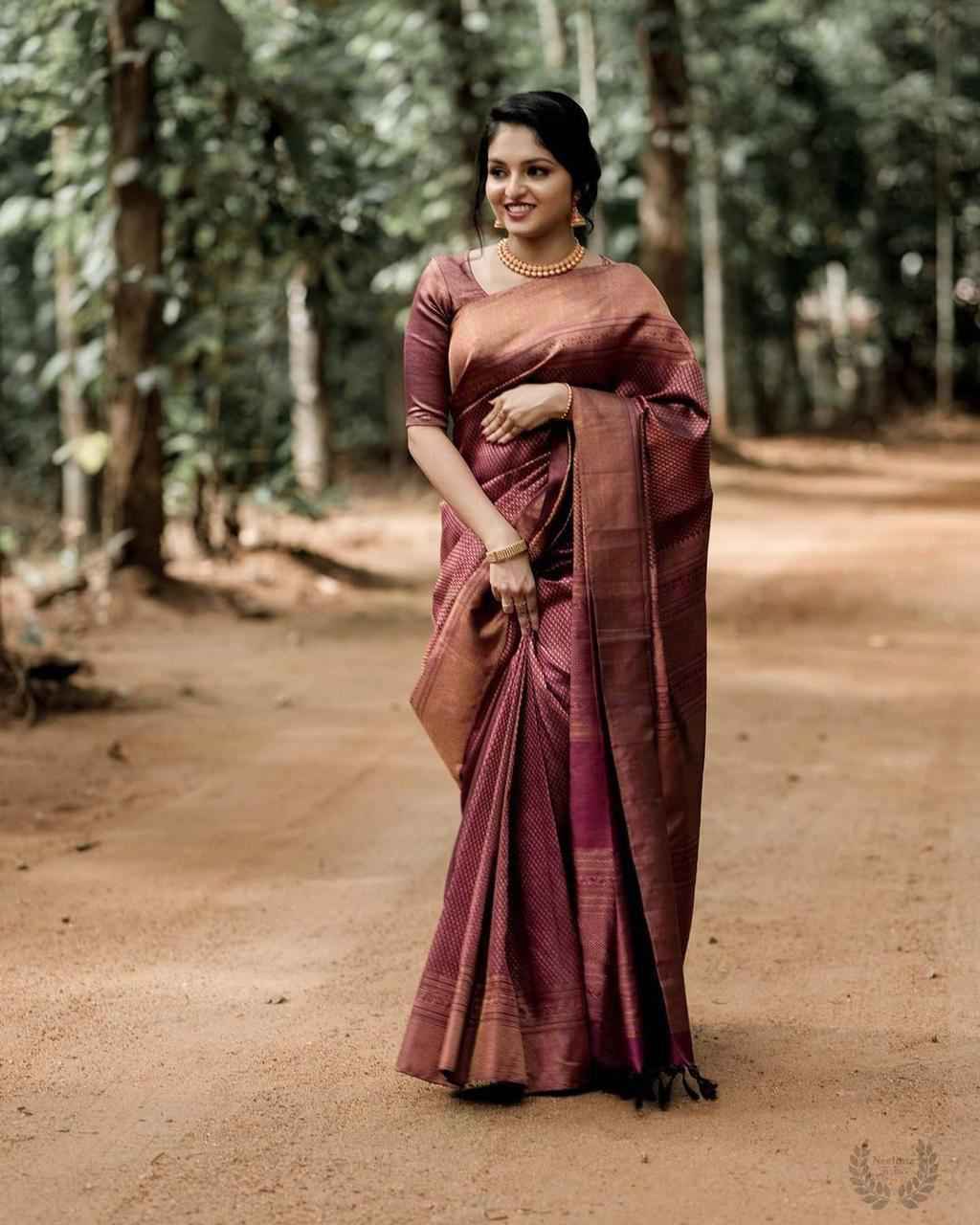 SOFT SILK JACQUARD WORK WITH RICH PALLU SAREE CODE 3075AT WHOLESALE PRICE
