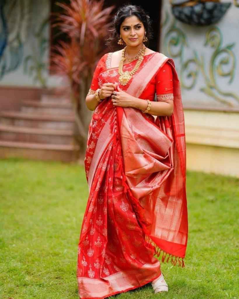 SOFT SILK RICH PALLU AND JACQUARD WORK SAREE CODE 4078 AT WHOLESALE PRICE