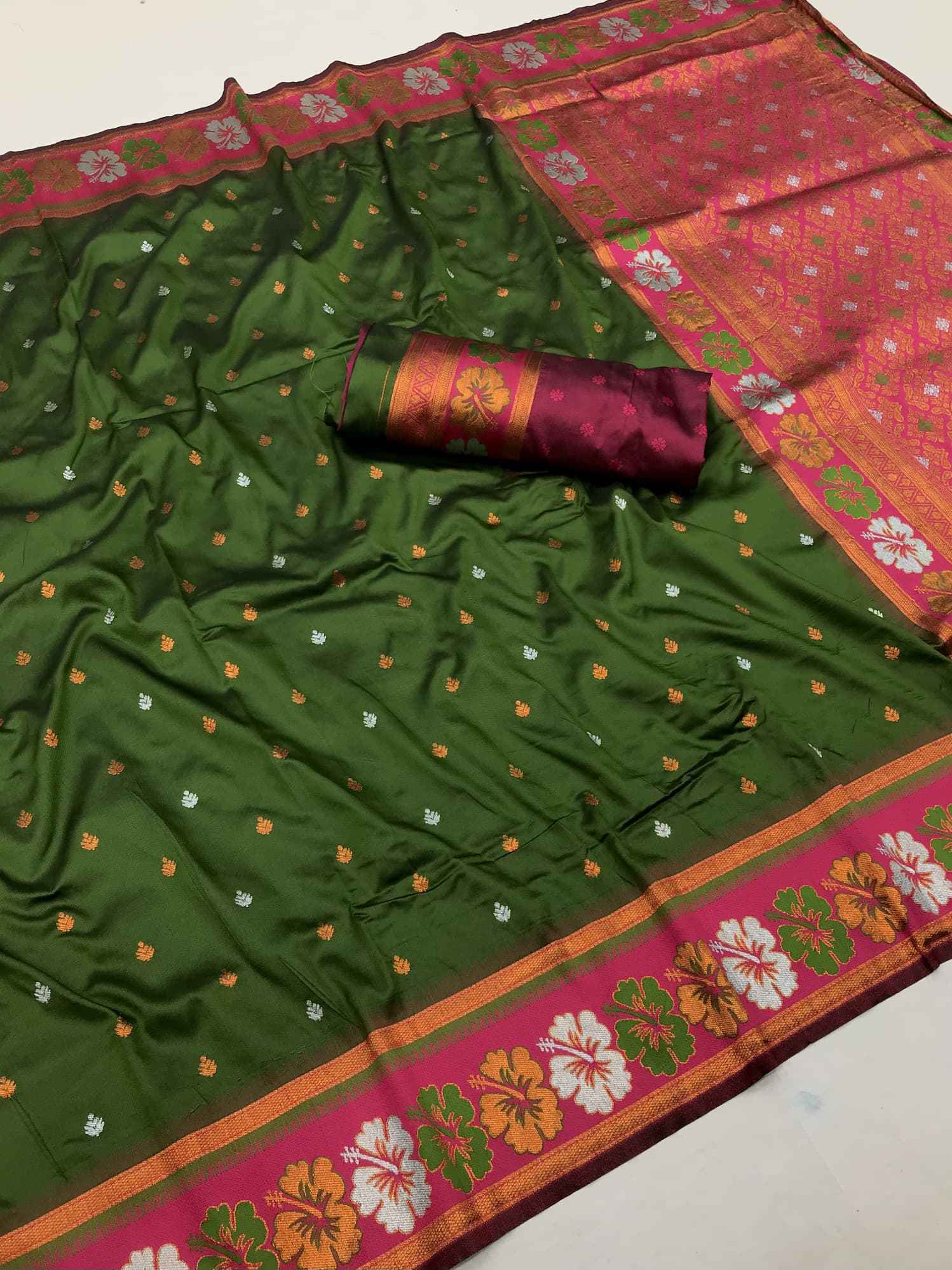 SOFT SILK WITH MEENAKARI WEAVES SAREES AT WHOLESALE PRICE