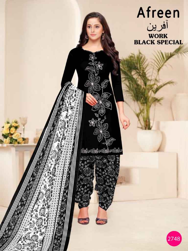 AFREEN BLACK SPECIAL RAYON WITH EMBROIDERY WORK DRESS MATERIAL AT WHOLESALE PRICE