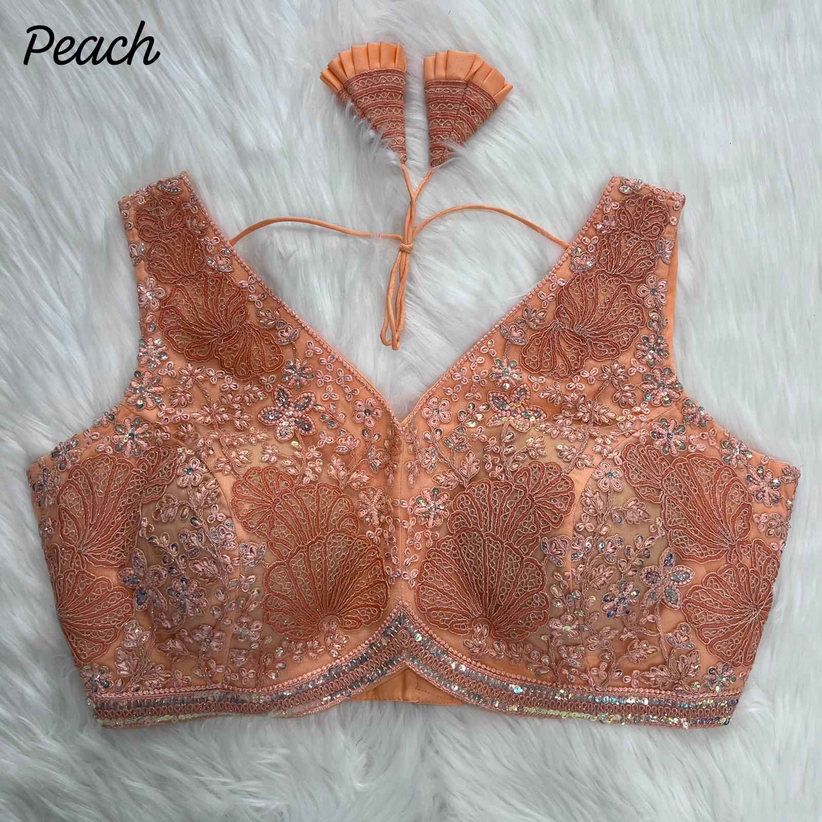 APPLE CUT HEAVY EMBROIDERY PARTYWEAR BLOUSE AT WHOLESALE PRICE