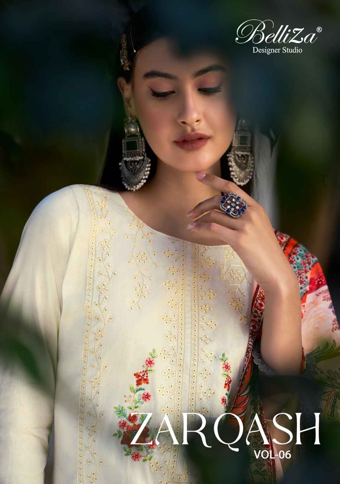 BELLIZA ZARQASH VOL 6 PURE HEAVY JAM COTTON DRESS MATERIAL AT WHOLESALE PRICE