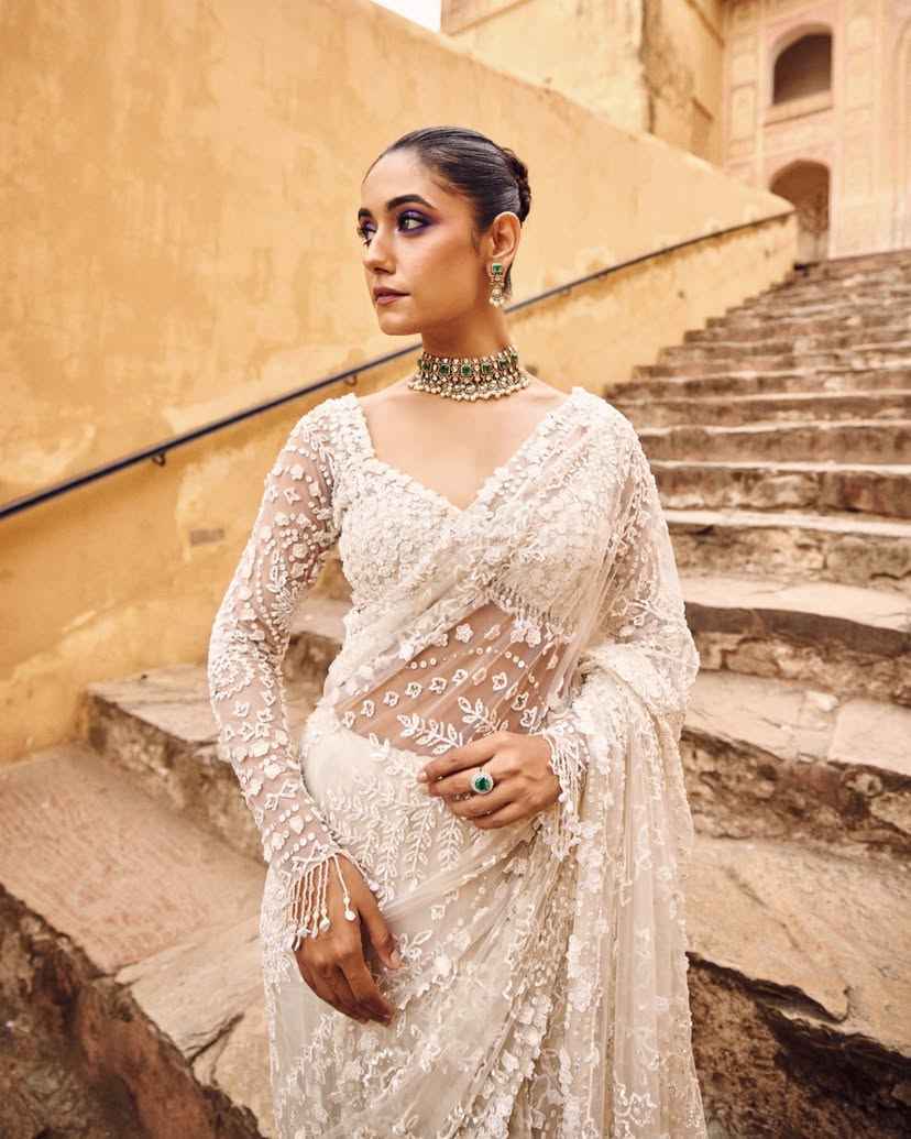 HEAVY BUTTERFLY NET SEQUINS EMBROIDERY WORK SAREE AT WHOLESALE PRICE