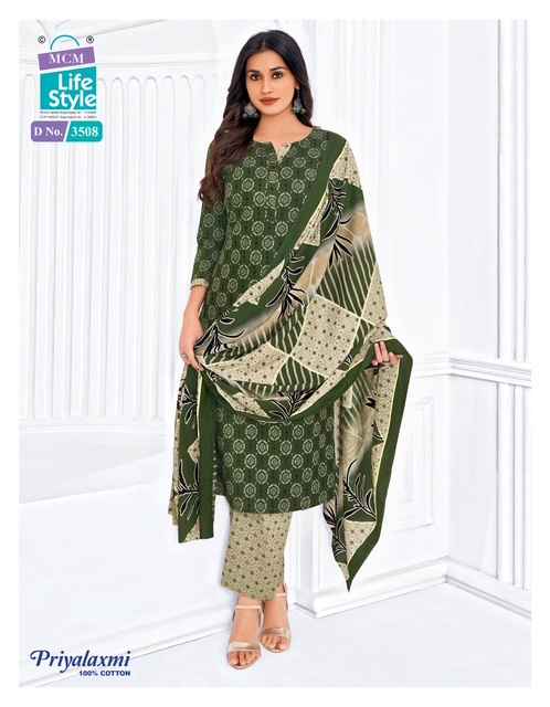 MCM PRIYALAXMI VOL-35 PURE COTTON PRINTED DRESS MATERIAL AT WHOLESALE PRICE