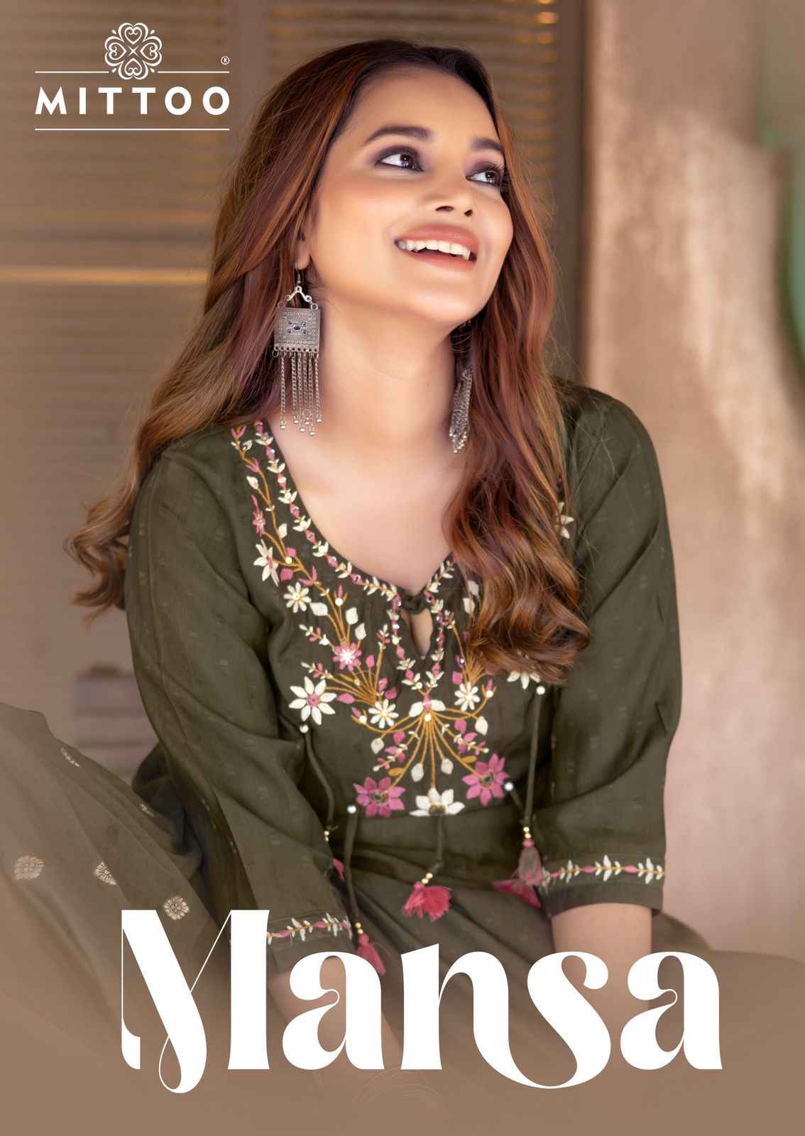 MITTOO MANSA VISCOSE WEAVING KURTI PANT WITH DUPATTA AT WHOLESALE PRICE