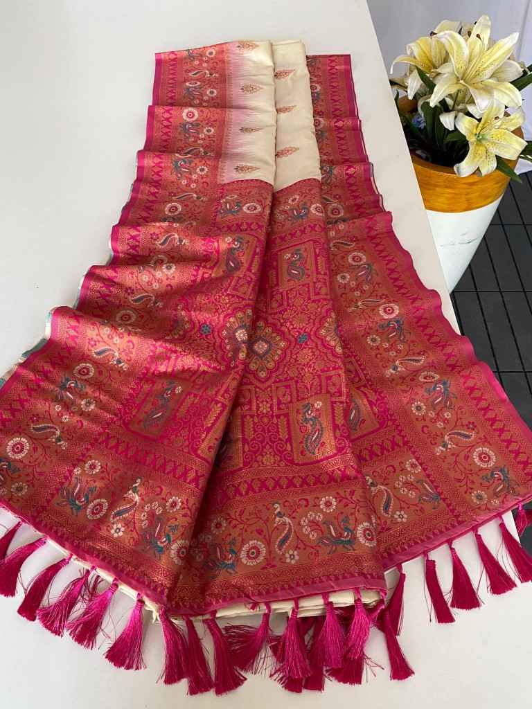 PAITHANI SILK WITH ZARI WEAVING MEENAKARI WORK SAREE AT WHOLESALE PRICE