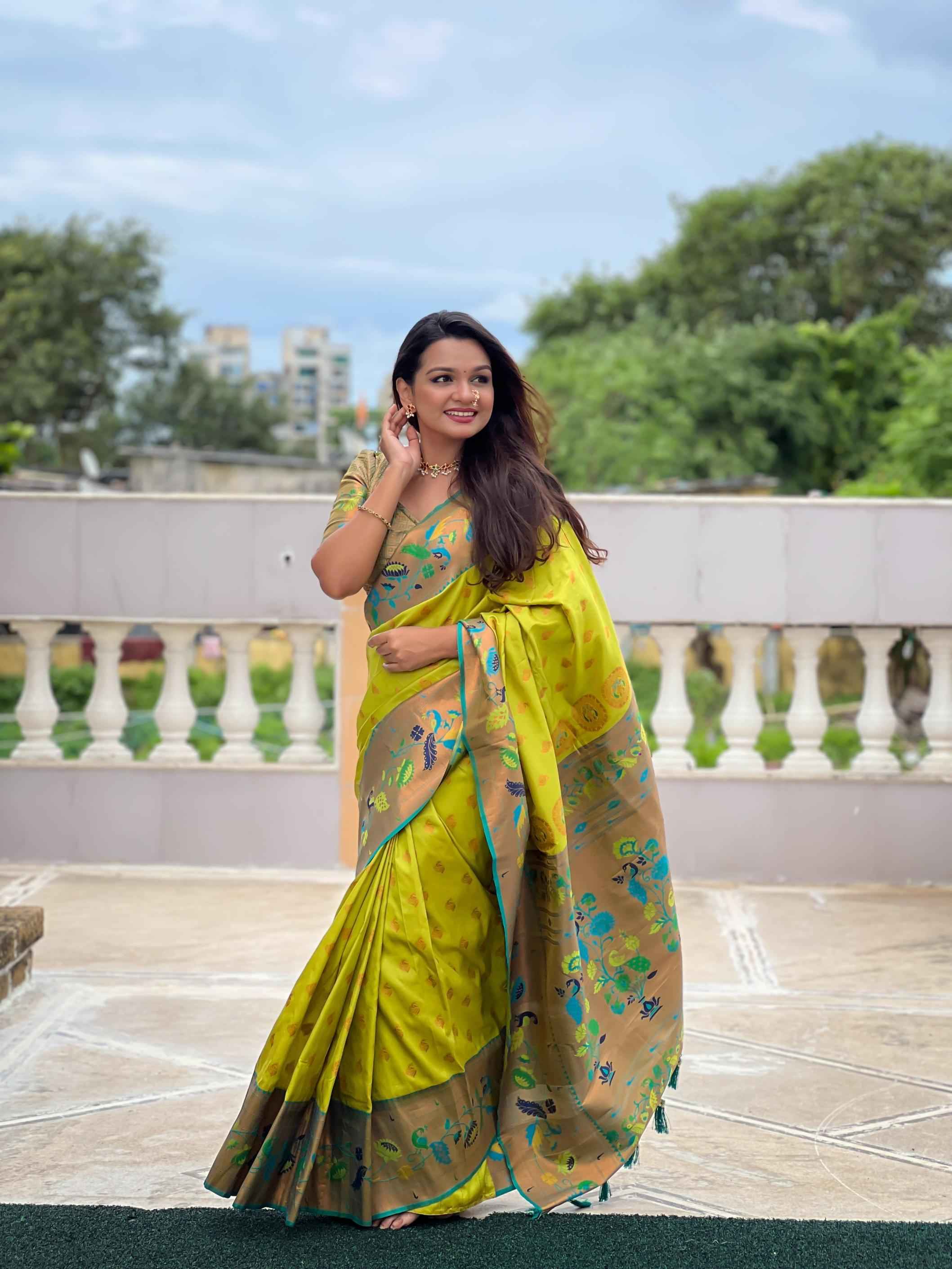 PETHANI SILK WITH ZARI WEAVING MEENAKARI SAREE AT WHOLESALE PRICE