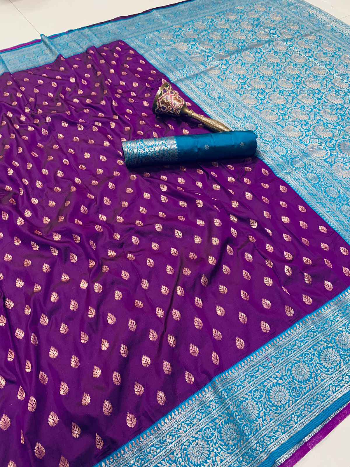 PURE HEAVY SOFT SILK WITH ZARI WEAVING PALLU SAREE AT WHOLESALE PRICE