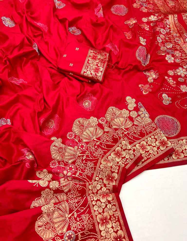 PURE KHADI GEORGETTE WEAVING MINA SAREE AT WHOLESALE PRICE