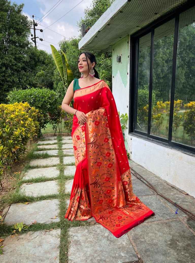 PURE PAITHANI TRADITIONAL BORDER SILK SAREE AT WHOLESALE PRICE
