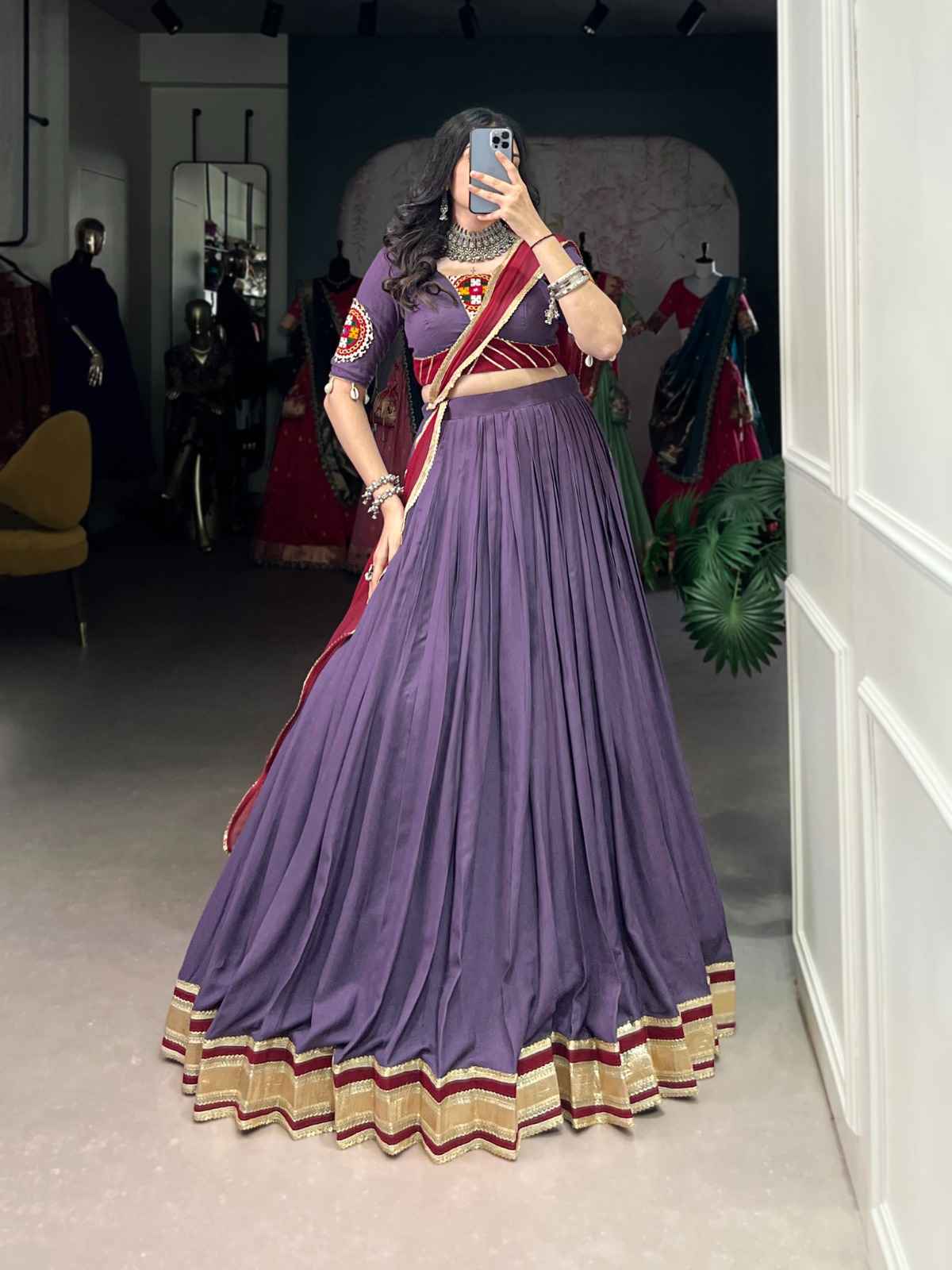 PURE RAYON EMBOSSED DESIGN WITH SEQUINS LACE BOARDER LEHENGA CHOLI AT WHOLESALE PRICE