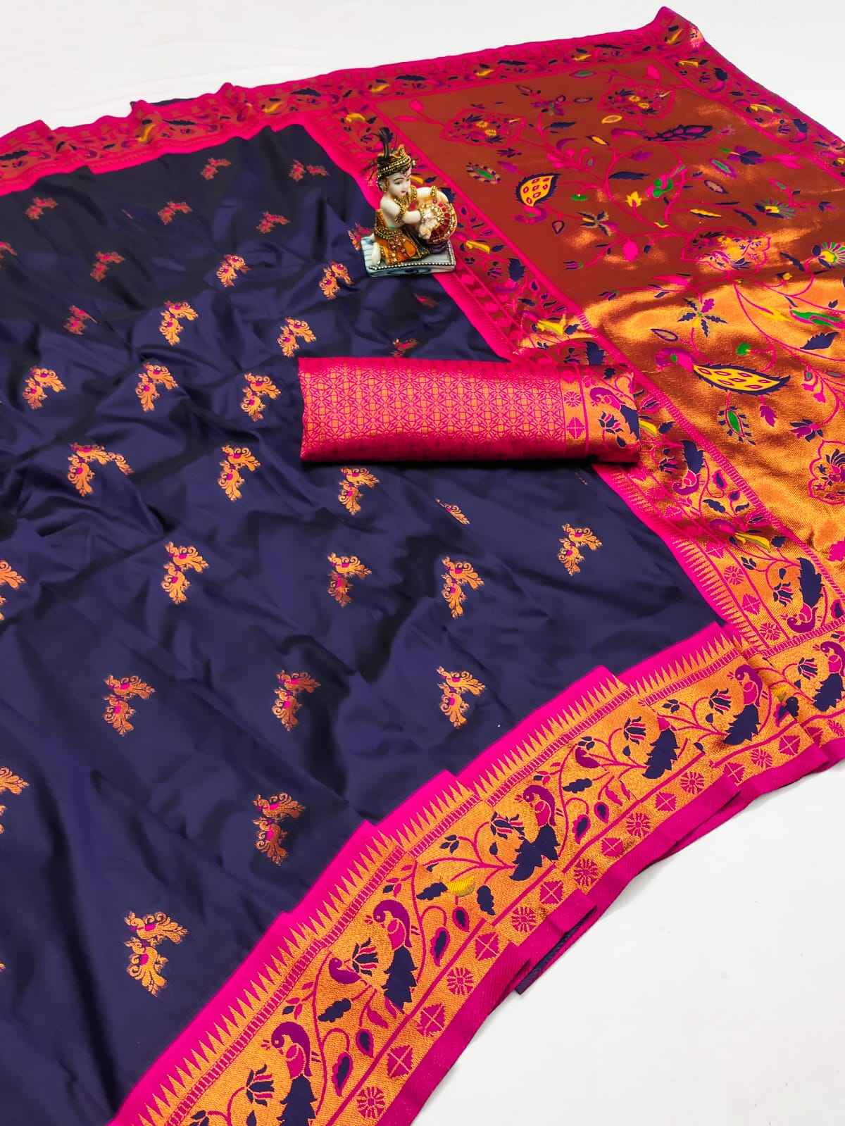 PURE SOFT BANARASI SILK COPPER ZARI DESIGN SAREE AT WHOLESALE PRICE