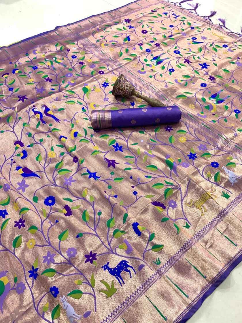 PURE SOFT KANCHIVRAM BROCKET PETHANI SILK SAREE AT WHOLESALE PRICE