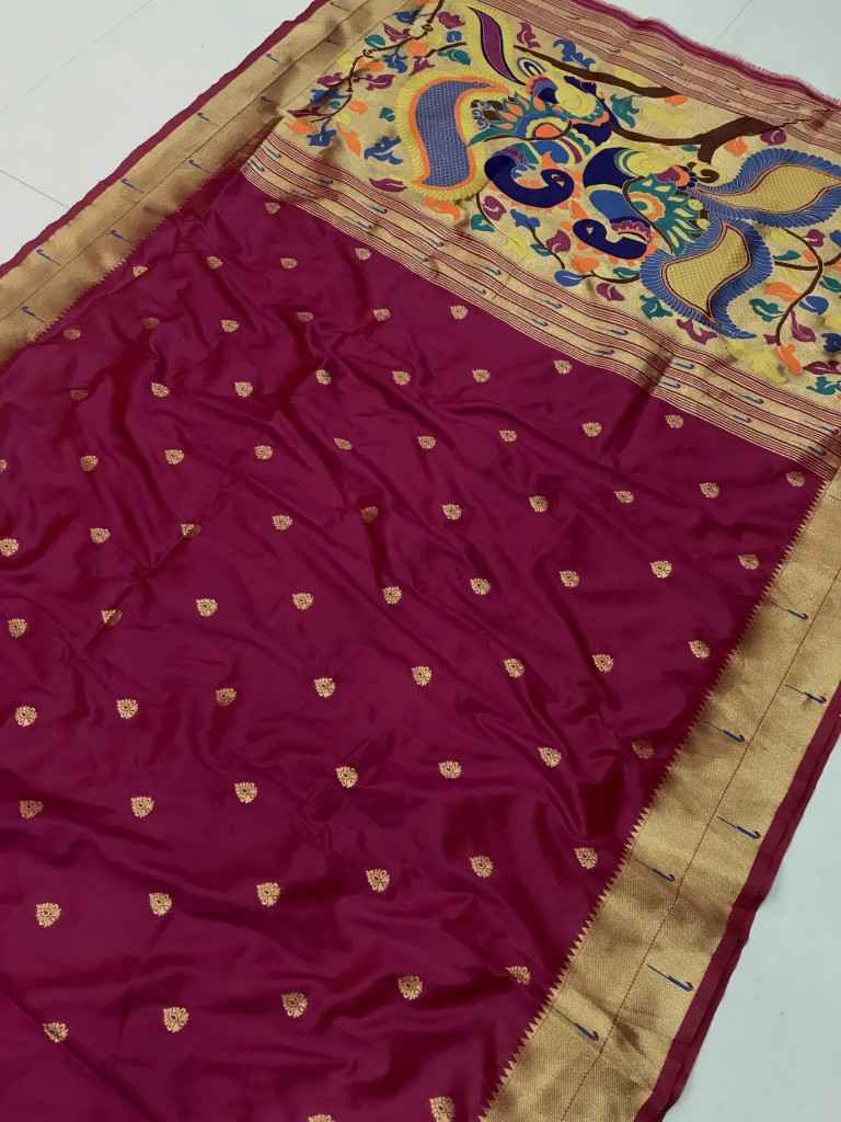 PURE SOFT KANCHIVRAM PETHANI KALAMKARI SILK SAREE AT WHOLESALE PRICE