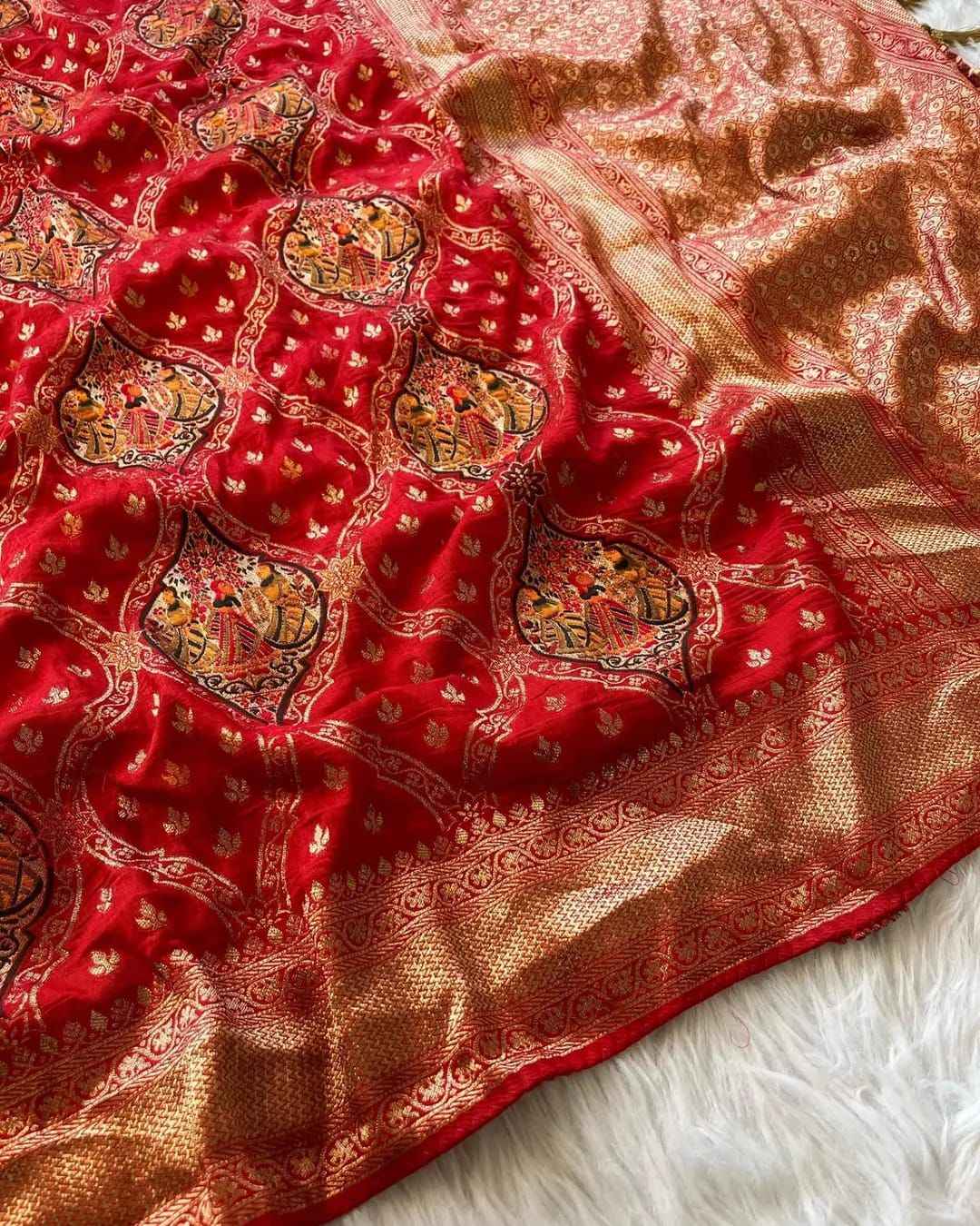 SOFT BANARASI MATKA SILK KANCHIPURAM WEAVING SAREE AT WHOLESALE PRICE