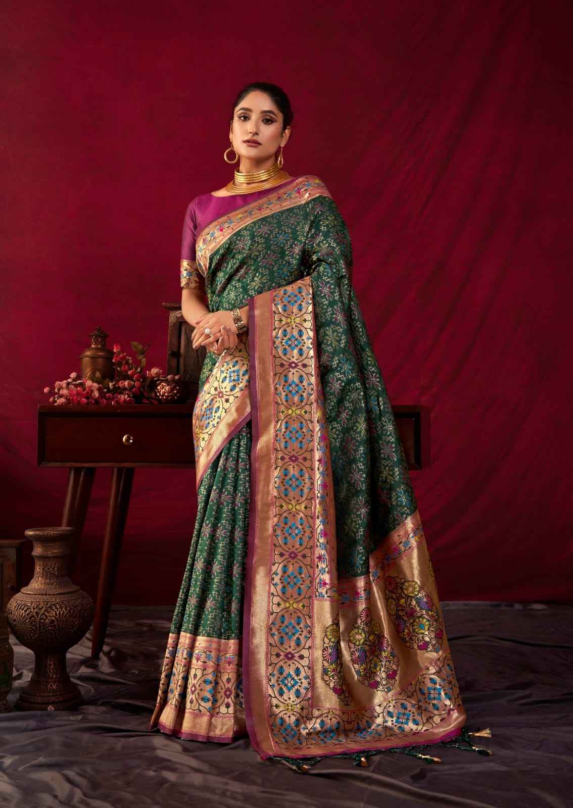 SOFT BANARASI SILK PAITHANI RICH ZARI WOVEN SAREE AT WHOLESALE PRICE