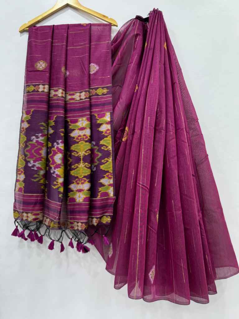 SOFT IKKAT COTTON WEAVING SAREE AT WHOLESALE PRICE
