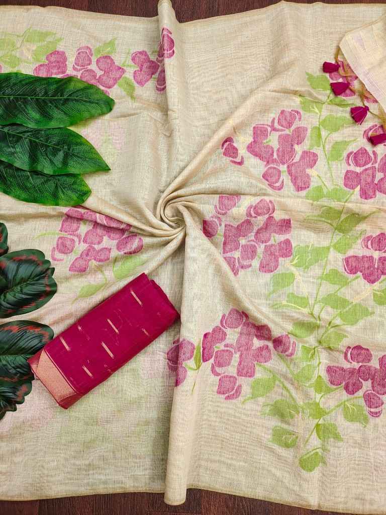 SOFT MUGA COTTON JAMDANI CONCEPT WEAVING SAREE AT WHOLESALE PRICE