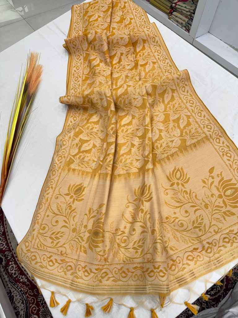SOFT MUL COTTON WITH CLASSIC RESHAM WEAVING PALLU SAREE AT WHOLESALE PRICE