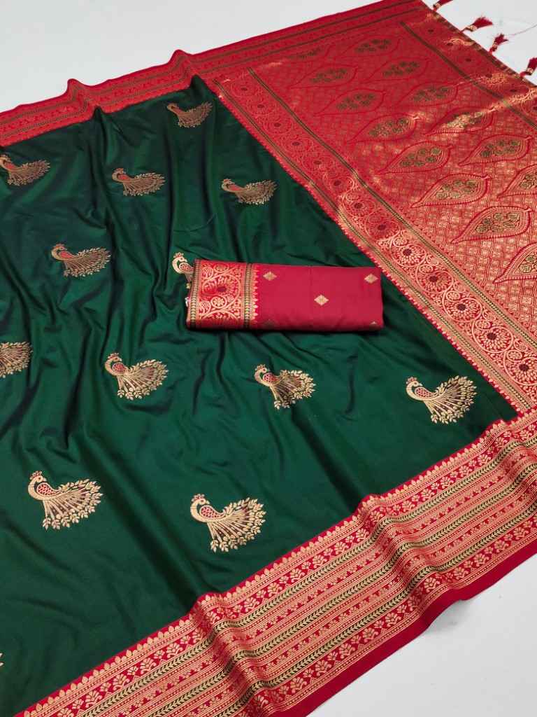 SOFT PETHANI SILK ZARI WEAVING PEACOCK DESIGN SAREE AT WHOLESALE PRICE