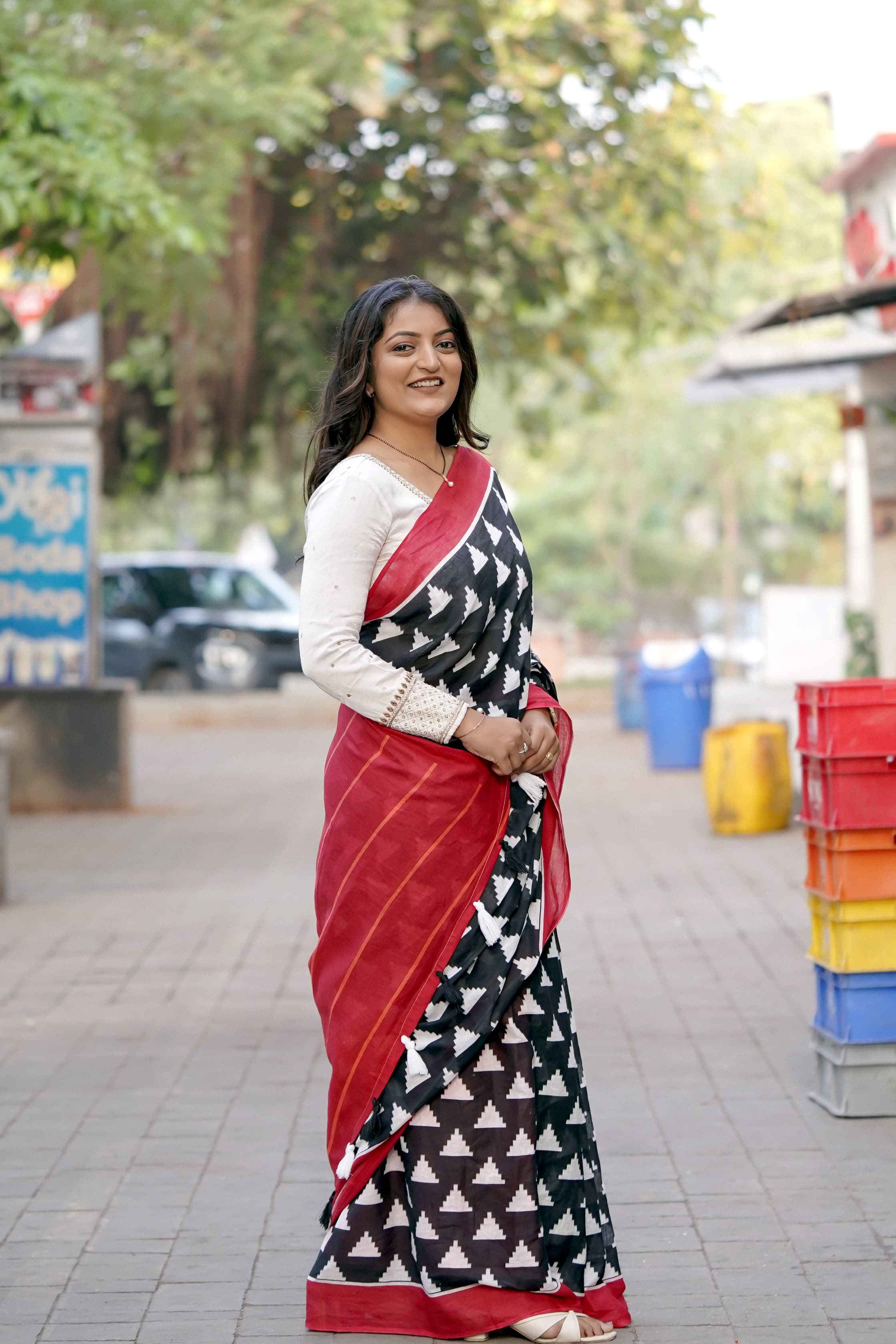 SOFT PURE COTTON HAND BLOCK PRINT SAREE AT WHOLESALE PRICE