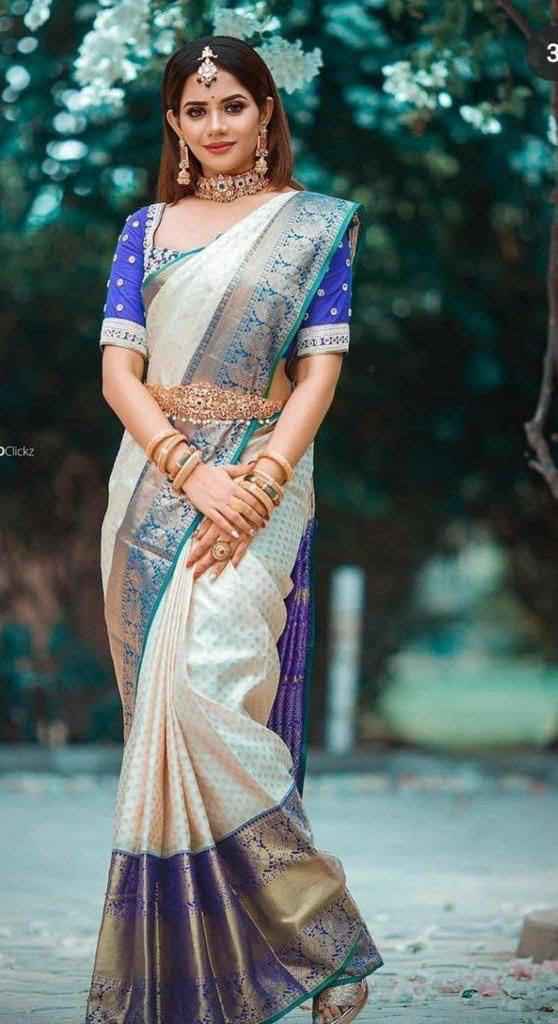 SOFT SILK JACQUARD WORK WITH RICH PALLU SAREE CODE 4026 AT WHOLESALE PRICE