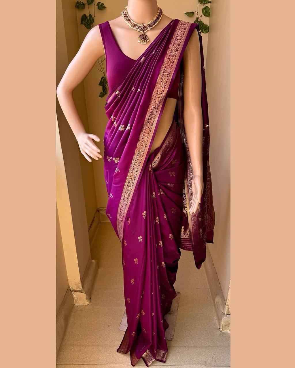 SOFT SILK RICH PALLU AND JACQUARD WORK SAREE CODE 6045 AT WHOLESALE PRICE