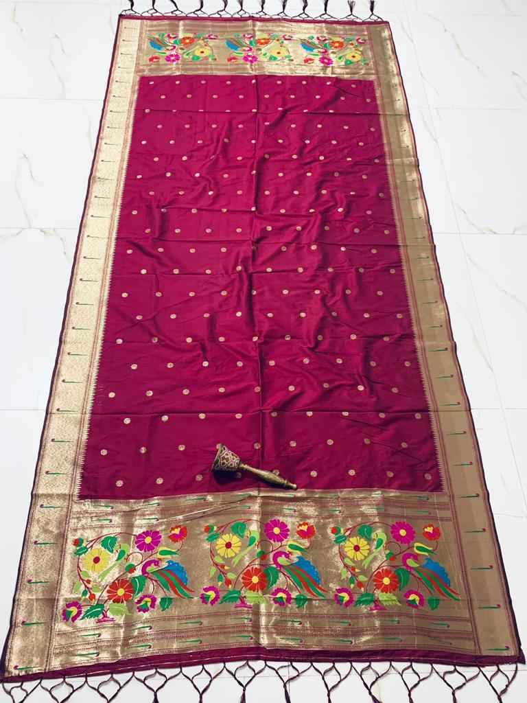 SOFT SILK ZARI TEMPLE BORDER BUTTI DESIGN DUPATTA AT WHOLESALE PRICE